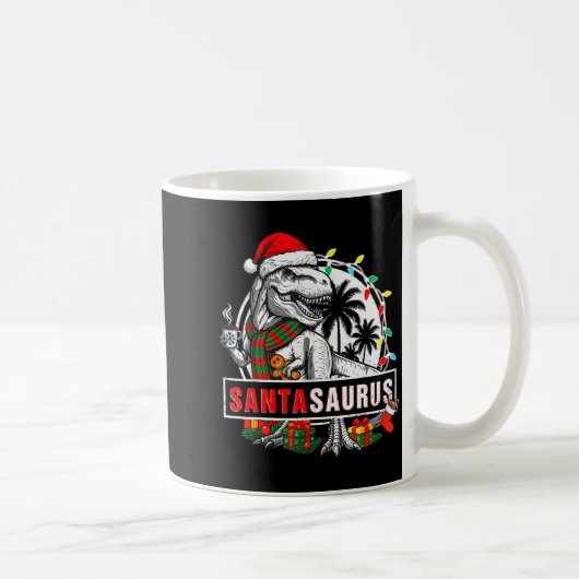 Santasaurus T Rex Dinosaur Lustiger Santa Saurus S Kaffeetasse (Rechts)