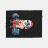 Santashred Funny Santa Meme Xmas Gym Bodybuilding Fleecedecke (Vorderseite (Horizontal))