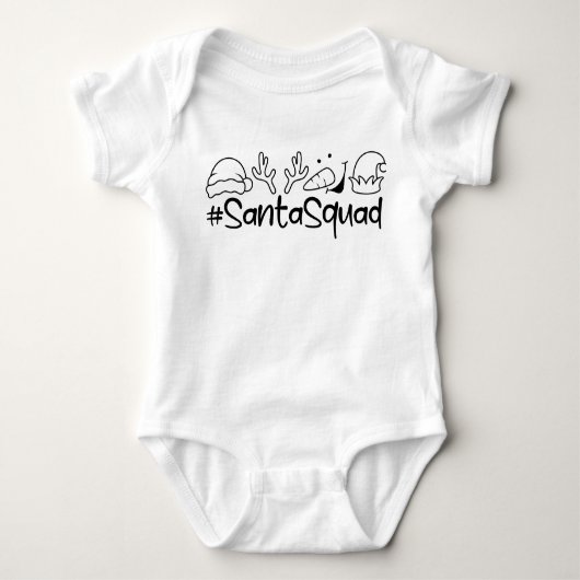 SantaSquad Christmas Baby Baby Strampler (Vorderseite)