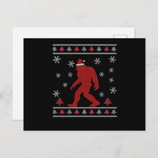 Santasquatch Bigfoot Santa Claus Sasquatch Postkarte (Vorne/Hinten)