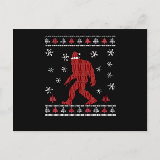 Santasquatch Bigfoot Santa Claus Sasquatch Postkarte (Vorderseite)