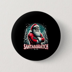 Santasquatch Lustiger Bigfoot Weihnachten Kunst Button