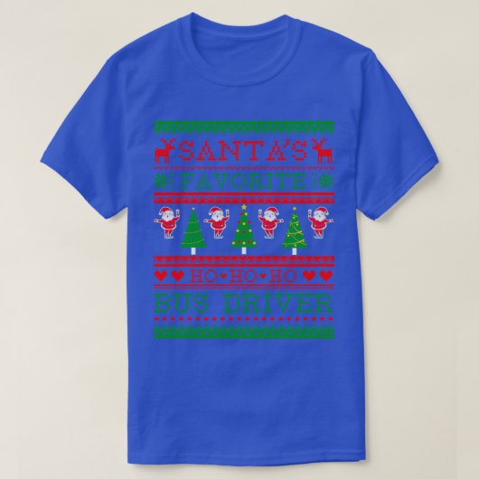 Santax27s Favoritenbusfahrer Ugly Christmas Sweat T-Shirt (Design vorne)