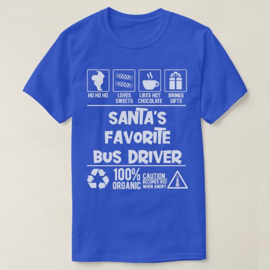 Santax27s Favoritenbusfahrer Weihnachten HO HO T-Shirt (Design vorne)