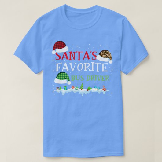 Santax27s Lieblings-Busfahrer Weihnachtsgeschenk T-Shirt (Design vorne)