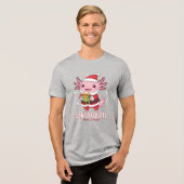 SANTAXOLOTL Merry Bright Christmas Unisex T-Shirt Tri-Blend Shirt (Vorderseite voll)