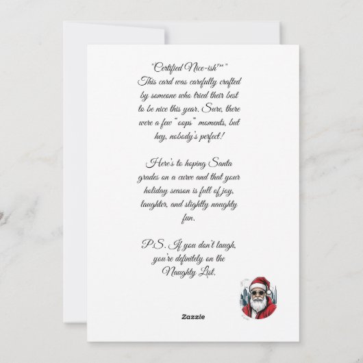 SantaYou Card 1 Feiertagskarte (Rückseite)