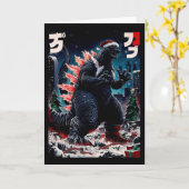 Santazilla Japanisches Monster Kaiju Dinosaurier C Karte (Gelbe Blume)