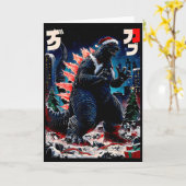 Santazilla Japanisches Monster Kaiju Dinosaurier C Karte (Gelbe Blume)