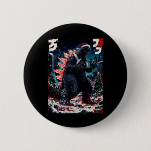 Santazilla Japanisches Monster Kaiju Dinosaurier W Button