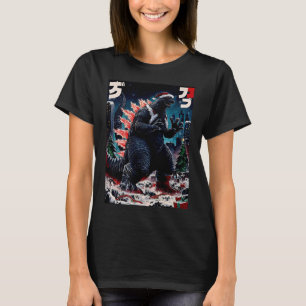 Santazilla Japanisches Monster Kaiju Dinosaurier W T-Shirt