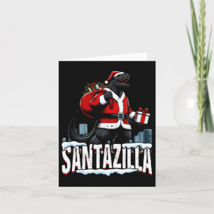 Santazilla Kaiju Weihnachten Japanisches Monster Karte
