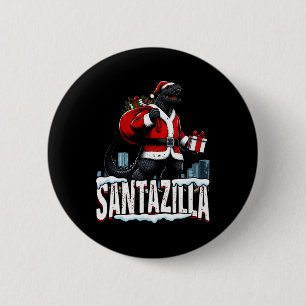 Santazilla Kaiju Weihnachtsmann Weihnachten japani Button