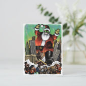 Santazilla Postcard Feiertagspostkarte (Stehend Vorderseite)