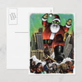 Santazilla Postcard Feiertagspostkarte (Vorne/Hinten)