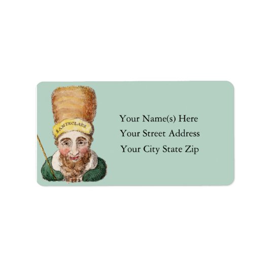 Sante Claus Vintages Adressetikett (Vorne)