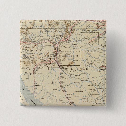 Sante Fe Route, Kalifornien Button (Vorderseite)