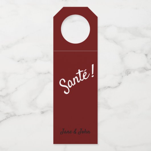 Sante Flaschenanhänger (Vorderseite)