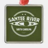 Santee River South Carolina Kayaking Ornament Aus Metall (Vorne)