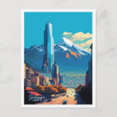 Santiago Chile Art Vintage Parco Civico-Ciani Postkarte (Vorderseite)