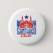 Santiago Chile Chile Souvenir Reisen Button (Vorderseite)