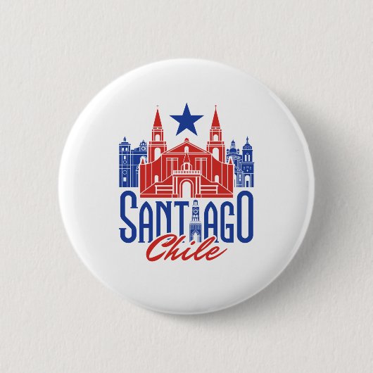 Santiago Chile Chile Souvenir Reisen Button (Vorderseite)