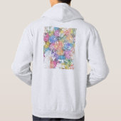 Santiago Chile City Map Hoodie (Rückseite)