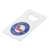 Santiago Chile Geldbeutel Flaschenöffner (Vorderseite Schrägansicht)