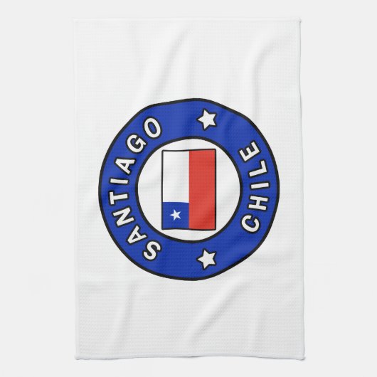 Santiago Chile Geschirrtuch (Vertikal)