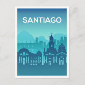 Santiago Chile Kunst, Dichtung und Musik Postkarte (Vorderseite)