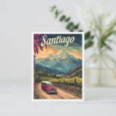 Santiago Chile Kunstausstellung Postkarte (Stehend Vorderseite)