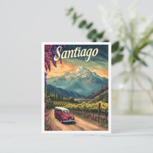 Santiago Chile Kunstausstellung Postkarte (Stehend Vorderseite)