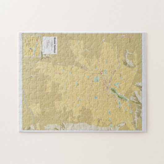 Santiago Chile Map (1987) Puzzle (Horizontal)