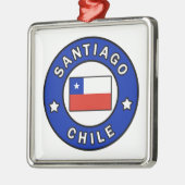 Santiago Chile Ornament Aus Metall (Links)