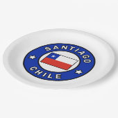 Santiago Chile Pappteller (Schrägansicht)