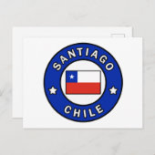 Santiago Chile Postkarte (Vorne/Hinten)