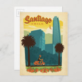Santiago, Chile Postkarte (Vorne/Hinten)