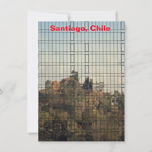 Santiago, Chile Reflektionskarte (Vorderseite)