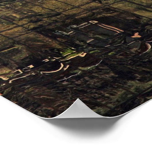 Santiago, Chile-Reflexion Poster (Ecke)