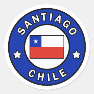 Santiago Chile Runder Aufkleber