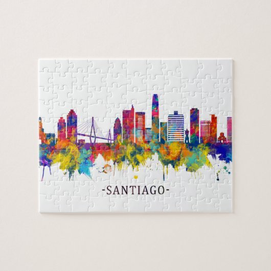 Santiago Chile Skyline Puzzle (Horizontal)