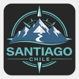 Santiago Chile South America Quadratischer Aufkleber