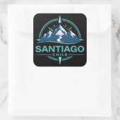 Santiago Chile South America Quadratischer Aufkleber (Tasche)