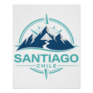 Santiago Chile Südamerika Poster