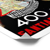 Santiago Chile Südamerika Vintage Travel Poster (Ecke)