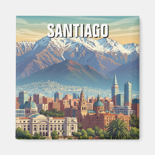 Santiago Chile Travel Magnet