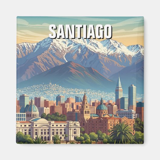 Santiago Chile Travel Magnet (Vorne)