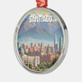 Santiago Chile Travel Ornament Aus Metall (Links)