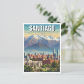 Santiago Chile Travel Postkarte (Stehend Vorderseite)