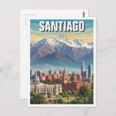 Santiago Chile Travel Postkarte (Vorne/Hinten)